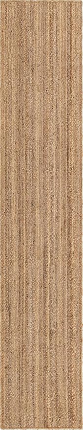 Unique Loom Braided Jute Collection Area Rug - Dhaka (2' 7" x 13' 1" Runner, Natural)