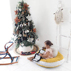 Large Floor Pillow Kids Round Floor Cushion Seating, 35 inches Big Circle Pillow, Round Pillows Seating for Children, Oversized Mat for Reading Nook Teepee Playroom Nursery Canopy Yellow