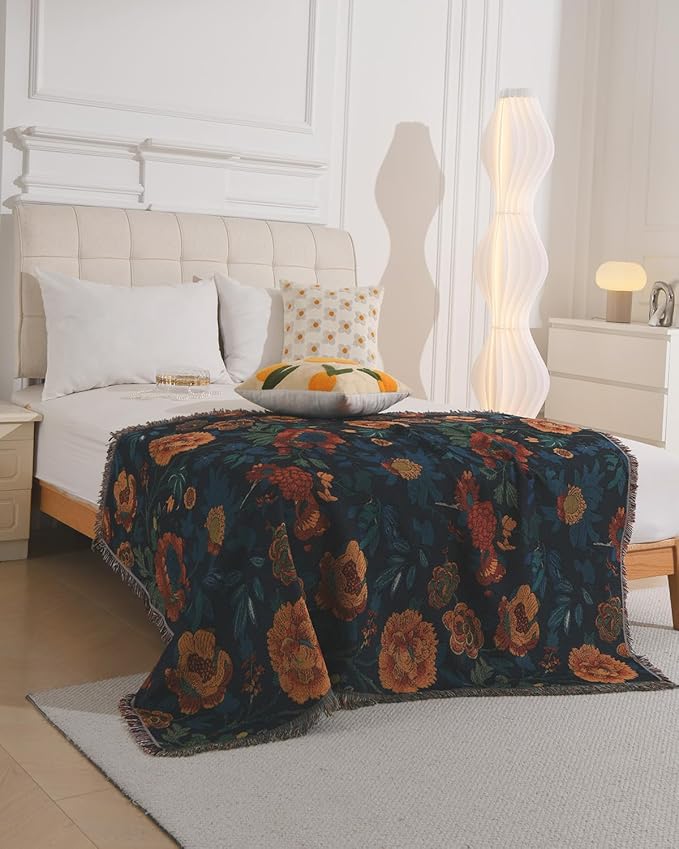 Erke Chair Recliner Cover Boho Throw Blanket Hippie Living Room Decor Wall Hanging Tapestry Outdoor Picnic Camping Rug Mattress Beach Towel Sofa Furniture Slipcover Bohemian 50”x70” The Sunset Coral