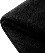 Homiest Decorative Knitted Throw with Fringe, Lightweight Acrylic Knit, Soft Tassel for Couch, Sofa, Bed (Black, 50 x 60 Inch)
