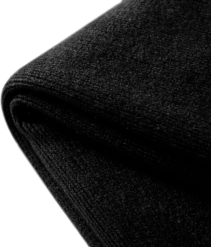 Homiest Decorative Knitted Throw with Fringe, Lightweight Acrylic Knit, Soft Tassel for Couch, Sofa, Bed (Black, 50 x 60 Inch)