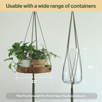 Macrame Plant Hanger Polyester Rope 42 Inch Outdoor Indoor Adjustable Hanging Planter for up to 10 Inch Plant Pot Modern Boho Home Decor (1, Forest Green/Burnt Orange)