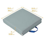 ECR4Kids SoftZone Square Floor Cushions with Handle, Flexible Seating, Grey, 6-Piece