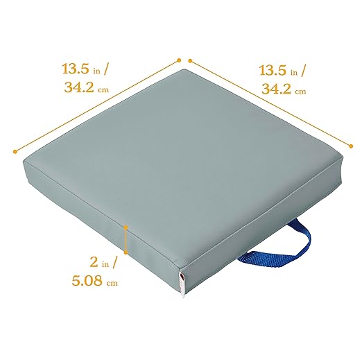 ECR4Kids SoftZone Square Floor Cushions with Handle, Flexible Seating, Grey, 6-Piece