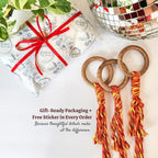 Set of 3 Macrame plant hanger for pots 4-10” live plants indoor and outdoor decor hanging plant holder Boho décor Plant stand Indoor plant shelf for Hanging planter for plant pots (Autumn Glow)