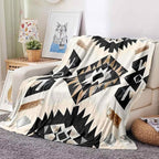 Aztec Throw Blanket, Boho Geometric Pattern, Southwest Blankets Fuzzy Gifts for Sofa Couch Bedroom (50" x 40")
