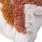 Merrycolor Boho Throw Pillow Covers 18x18 with Tassels, Decorative Pillow Covers Woven Tufted Bohemian Pillow Covers for Couch Sofa Bedroom Living Room (Orange)