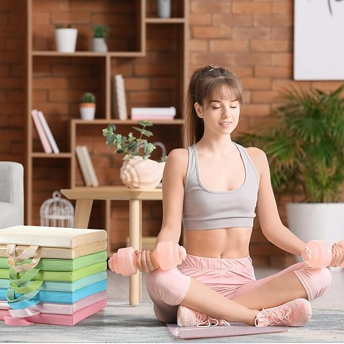 Sawysine 12 Pcs Floor Cushions Classroom Flexible Floor Seating with Handle for Kids in Home School Classroom Kindergarten Daycare Nursery (Pastel Color,Square)