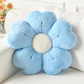 Flower Pillow, Flower Shaped Pillow Decorative Throw Pillows for Bed Couch, Cute Daisy Pillow Dorm Decor Floor Seating Cushion (Blue, 19.6 Inches)
