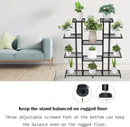 Twhep Heavy Duty Metal Plant Stand, large Multifunctional Plant Stand for Indoor Outdoor, for Tall Large Rack for Living Room Garden Balcony, Black(9 Tier)