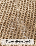 Upgraded Waffle Bath Mat Set of 2, Super Absorbent Non Slip Bath Mats for Bathroom Floor, Machine Washable Boho Bathroom Rugs Set 2 Piece with Tassels, Soft Bathroom Mat Set, 17" x 24" +18" x 30"