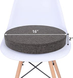 Tromlycs Round Chair Seat Cushion Pad 16 inch for Circle Stool Chairs Non Slip Decorative Foam Cushion Pillow, 1 Piece, 16 x 16 inches, Gray