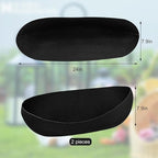 2PCS 24 Inch Window Box Liner Fabric Planter Basket Liner Trough Planter Insert Liner Black Hanging Flower Basket Liners Non-Woven Felt Plant Liner for Planters Fence Garden - Avoid Bird Nesting