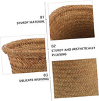 Boho Home Decor Woven Planter Basket Indoor Plant Basket Rustic Woven Flower Pot