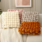 Knot Pillow Meditation Cushion Large Floor Cushions Sitting Funky Throw Pillows Chair Pillows Soft Pad Square Knotted Seat Cushions Home Decoration Living Room Bedroom Sofa Couch Light Pink