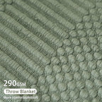 Blagic Knitted Throw Blanket for Couch, Bed and Sofa. Super Soft Blanket with Tassels, Sage Green Throw Blanket, 50 x 60 Inches Lightweight & Cosy Home Decor