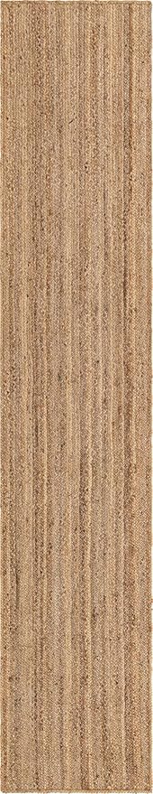 Unique Loom Braided Jute Collection Area Rug - Dhaka (2' 7" x 13' 1" Runner, Natural)