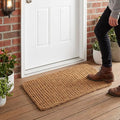 Kempf Dragon Weave Coco Coir Doormat, 18" x 30", Hand-Twisted Interwoven Fibers, Breathable Woven Backed Scraper Mat for Indoor Outdoor Entryways