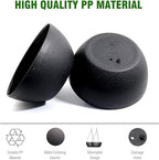 10 inch Hanging Planters for Outdoor Indoor Plants with Drainage Holes and Chain, 2 Pack Round Hanging Flower Pots for Garden Home Porch Decor, Black