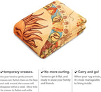 Ultra Thin Washable Mystical Rugs Stain Resistant, Sun and Moon 4x6 Area Rugs Non Slip - Retro Yellow Hippie Floral Throw Rugs for Living Room Bedroom Entryway, Trendy Indie Dorm Tapestry Rug