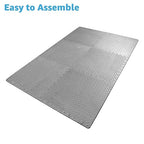 Art3d 48 Sq.Ft Eva Puzzle Exercise Mats, 1/2" Thick Foam Interlocking Tiles for Flooring, Workout, Gym Equipments, Pack of 12, Grey
