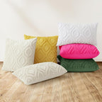 decorUhome Cozy Textured Euro Sham Throw Pillow Covers 24x24 Inch Set of 2, Soft Plush Faux Wool Forest Elf Accent Couch Pillow Covers for Modern Farmhouse Sofa Bed Living Room