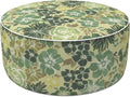 LVTXIII Inflatable Stool Ottoman Footrest with Handle, Decorative Fade-Resistant Foot Stool, Indoor or Outdoor Pouf for Home Garden and Camping Use, 21x21x9, Green Rose