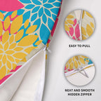 Summer Pillow Covers 20X20 Inch Set of 2, Hot Pink Blue Yellow Flowers Dahlia Floral Print Decorative Throw Pillow Covers Outdoor Farmhouse Cushion Case for Home Couch Sofa Bed Decoration
