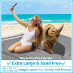 Oversized Turkish Beach Towel Blanket XXL Cotton Sandproof Towels Boho Woven Extra Large Big Sand Free Giant Throw Blankets Huge Quilt XL Picnic Camping Necessities Cloud For Adult Gifts Black