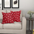 Kawani Valentines Day Pillow Covers 16X16 Inch Red White Hearts Valentine Decorative Square Pillow Cases Set of 2 Valentine's Day Wedding Anniversary Throw Pillows Home Decor for Sofa Bedroom Couch