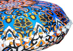 CRAFT KALA 22" Mandala Meditation Floor Pillows Cover Pouf Cover Round Seating Bohemian Mandala Cotton Floor Cushion Cover Outdoor Fireplace Seating Living Room Yoga Room Home Décor Blue Yellow Flower