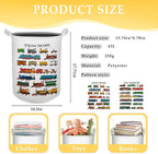 Steam Train Kids Laundry Basket, Toybox for Boys Room, Train Lover Enthusiast Gifts Laundry Basket Hamper Waterproof Collapsible Clothes Toys Storage Bin Organizer for Bedroom Bathroom Kids Room