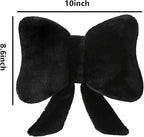 Bow Pillow Throw Pillows Butterfly Shaped Decorative Cute Pillows for Bed Sofa Cute Home Decor,Black 10 * 8inch