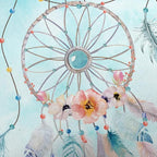 Dream Catcher Feather Small Tapestry, Native American Arrow Dreamcatcher Tapestry Wall Hanging for Teen Girl Bedroom, Blue Teal Bohemian Tapestries Living Room College Dorm Home Decor (60W X 40H)