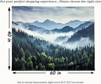 TUGCAY Misty Mountain Forest Tapestry Foggy Tree Tapestry Nature Scenery Landscape Wall Tapestries Aesthetic for Bedroom Living Room Dorm Office Decor 60 x 40 Inches