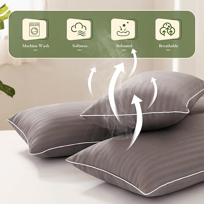 Memory Foam 14 x 36 Inch Throw Pillow Insert, Premium Lumbar Pillow Insert for Decorative Throw Pillow, Living Room, Couch and Sofa, 14 x 36 Inch, Gray