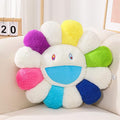 FIONOUT Flower Pillow, Daisy Shaped Throw Pillow, Flower Face Floor Cushions Floor Pillow, Colorful Sunflower Plush Pillow, Cute Room Decor Decorative Pillows for Sofa Bedroom Car (40cm/15.7in)