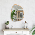 Asymmetrical Irregular Mirror Wall Mounted, Unique Vanity Mirror, Shaped Dressing Boho Mirror Decorative for Living Room, Bathroom, Bedroom, Entryway Wall Decor 20"x16"