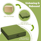 MeMoreCool Square Floor Pillows for Adults Kids, 2 Sets Large Meditation Cushion with 5" Thick Foam and Washable Tufted Cover, 24 Inch Green Seat Floor Cushions for Sitting and Yoga