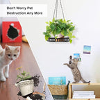 Metal Plant Hanger Indoor Outdoor, Plant Hanger for Indoor Outdoor Plants, Flower Pot Hanging Plant Holder, Hanging Plant Shelf, Black, 1pcs