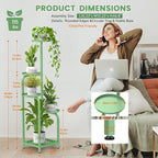 TOSKING 5 Tier Tall Plant Stand Indoor Outdoor,Anti-Tip Plant Stand indoor, Wide Base for Pots, Child and Pet Friendly,Heavy Duty Corner Shelf for Plants & Decor, Space Saving ,Tiered Metal Flower Pot Stand for Balcony, Garden, Living Room, Patio ( Sag...