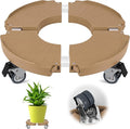ToLanbbt Plant Caddy Stand with 360° Wheels Adjustable 15-22 Inch Rolling Stand Heavy Duty Large Plant Cart Dolly with Casters 440lbs Capacity for Large Planter, Garden Pot, Flower Pot, Khaki, 1 Pack