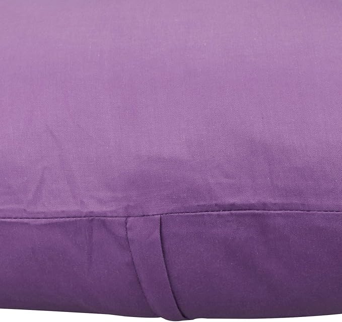 4-Pack 100% Cotton Comfortable Solid Decorative Throw Pillow Case,Thmyo Square Cushion Cover Pillowcase Sublimation Blank Pillow Covers DIY Throw Pillowcase for Sofa Couch(20x20 inch/ 50x50cm,Purple)