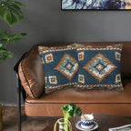 Southwest Aztec Western Pillow Covers 20x20 Set of 2, Native American Blue Throw Pillow Covers Outdoor Decorative Pillow Case for Couch Bed Sofa Cushion Home Decor
