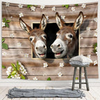Viajar Funny Donkey Tapestry Wall Hanging, Funny Farm Country Animal Rustic Farmhouse Decor Tapestries Hippie Tapestry Wall Hanging Home Decor Dorm Livingroom Bedroom Wall Blanket, 60X40 Inch
