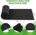 Riare 16x160 Inch Black Felt Planter Liner Roll- 2 Rolls Non-Woven Fabric Planter Liner for Outdoor Plants, Coco Liner Roll Alternative Basket Planter Liner for Planters Hanging Basket Window Box