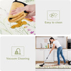 KIMODE Anti Fatigue Kitchen Mat 17.3"x29", Boho Floral Kitchen Floor Mats Non Slip, Waterproof Kitchen Mat for Floor, Padded Comfort Standing Mat for Laundry, Office, Sink, Desk White
