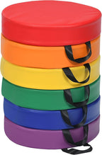 6 Pcs Round Floor Cushions for Kids, 15'' Soft Foam Floor Seating w/Handles, Colored Flexible Seating for Classroom Elementary, Story Time, Kindergarten, Daycare, Preschool & Nursery