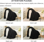 lifein Throw Blanket for Couch-Black Boho Throw Blanket, Soft Fleece Plush Lightweight Blankets&Throws for All Seasons, Fuzzy Decorative Blankets for Livingroom Bed Sofa Chair (50x60, Black)