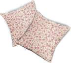 Light Pink Floral Pillow Covers 18x18 Set of 2 Vintage Rustic Old Style Cute Small Flower Pink Cream Print Decorative Outdoor Pillowcases Farmhouse Throw Cushion Case Decor for Couch Sofa Bed